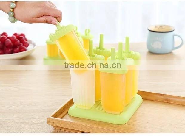Factory Produce Groovy Pop Molds 6pcs Set PP Plastic Popsicle Ice Mould