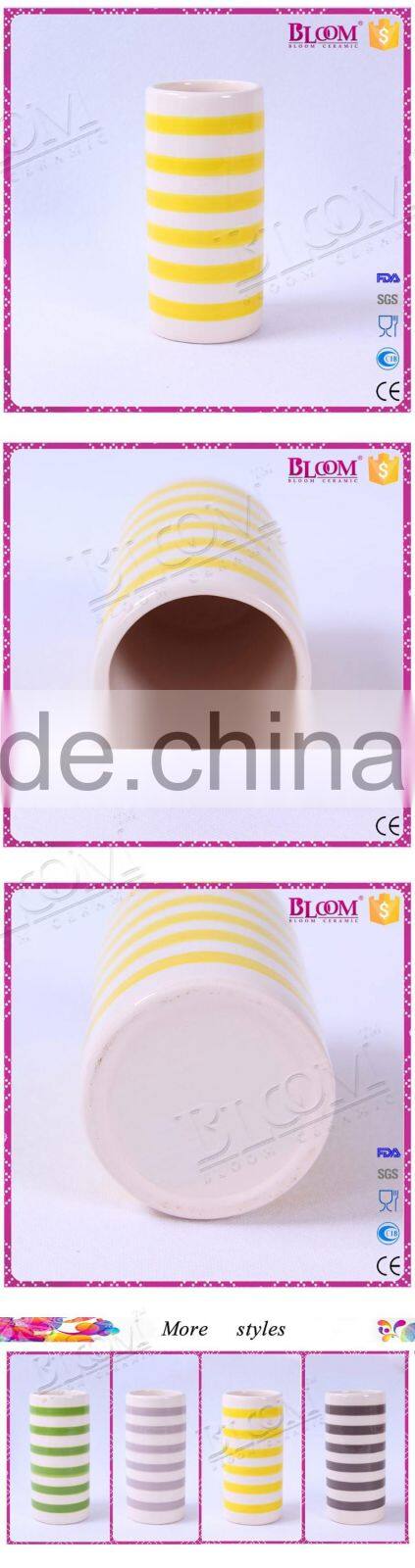 Cheap round shape ceramic vase home decor