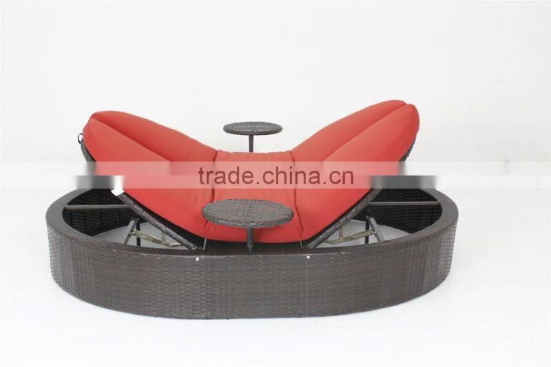 Resort rattan pool furniture Resin/ Leisure Outdoor Sun Lounger/chaise/beach/