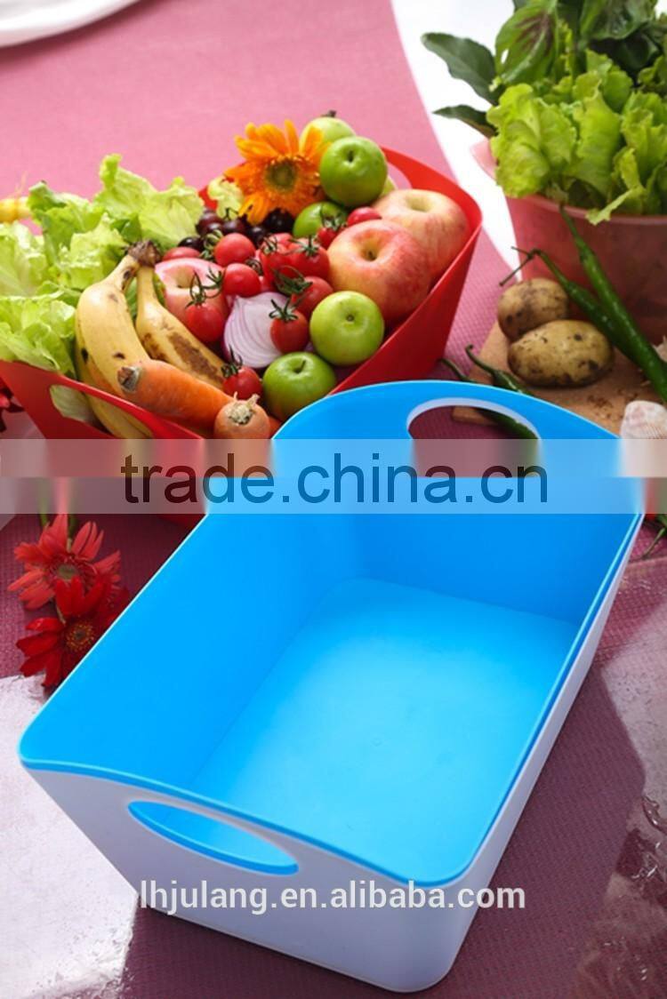 Plastic basket with handle for Household/Plastic storage basket