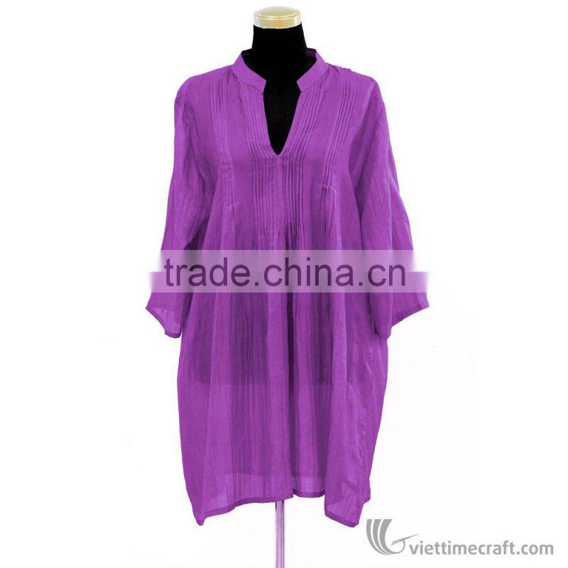 Silk Ladies' Dresses, Ladie's Silk Garment with many colors and sizes, made of natural silk in Vietnam