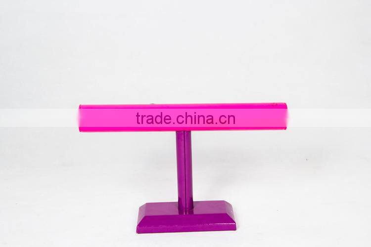 zhejiang manufacturer Fashion t shape wood jewelry display for bracelet