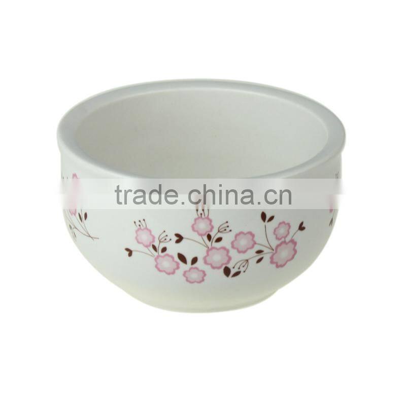 4" mini flower decal ceramic rice bowl