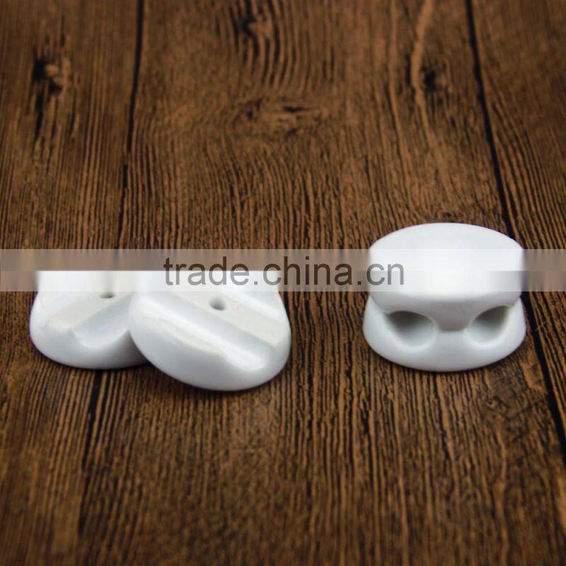 wooden house european colorful glazed porcelain wire holder,wire clip connector,clamp wire connector