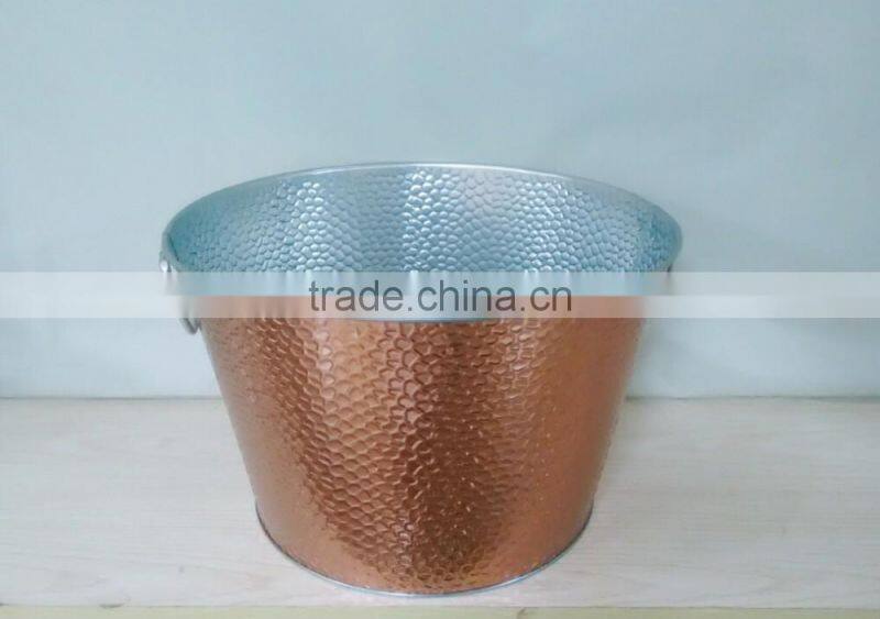 100% Waterproof Embossed Antique Tin Bucket