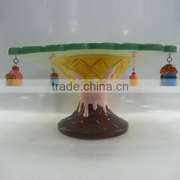 Dolomite craft delicious ceramic cake plate for birthday
