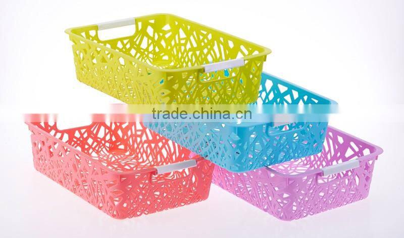 Colorful plastic laundry shopping storage basket plastic basket