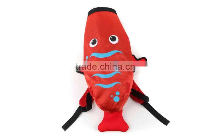 2015 popular designs hot selling 3D kids gift bag fish backpack