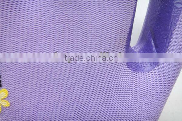 Nylon Knitted Garden Work Nitrile Coated Gloves ZMR778