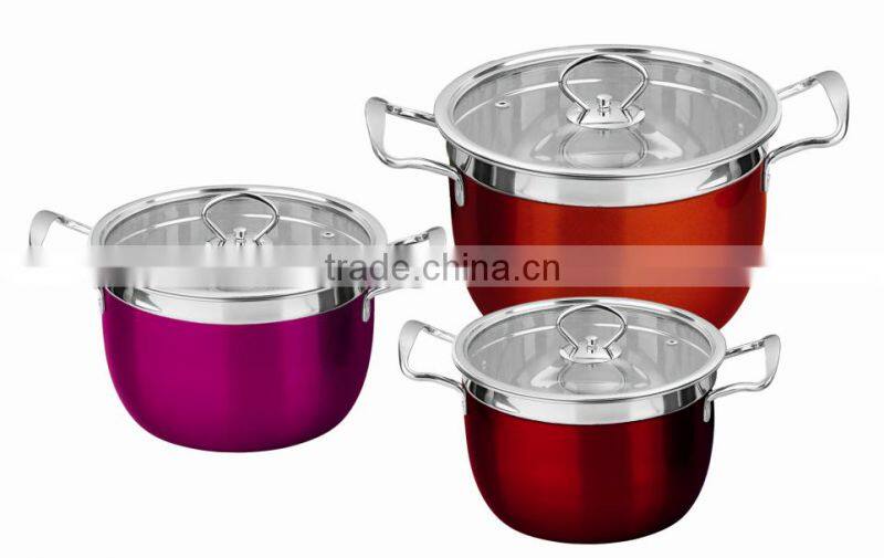 10pcs 16-24cm stainless steel high multi straight stock pot