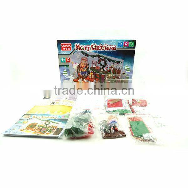 New Arrival Self-assembling Wooden Building Christmas Room HJ112264 3d puzzle maker