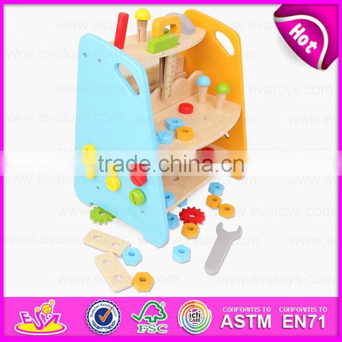 2016 hot sale baby wooden kitchen tool toy,top fashion kids wooden kitchen tool toy W03D034