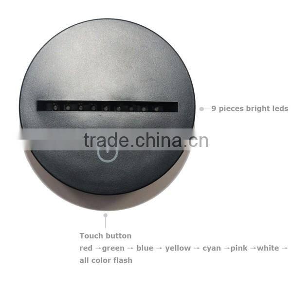 New Home Decor gift skull 3d led night on table ,light base crystal led glass 3d laser China supplier for home Decoration