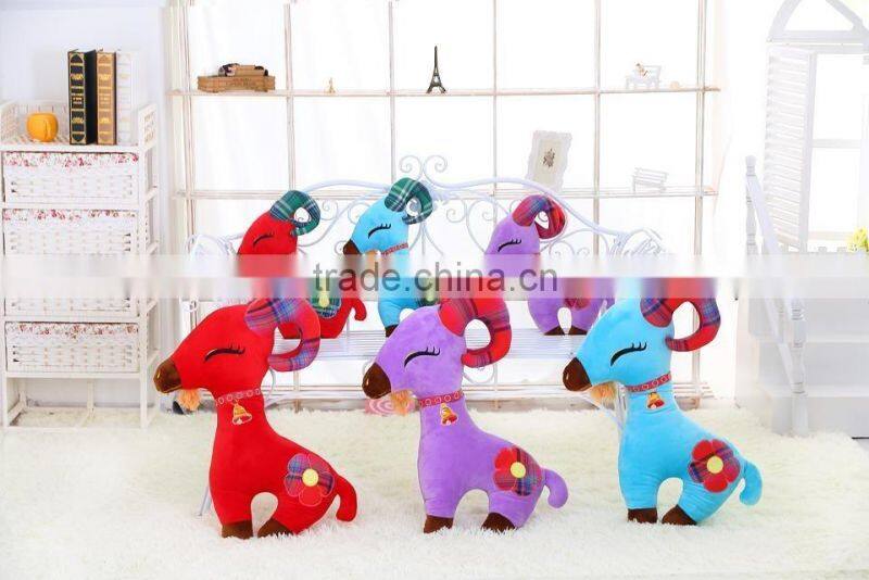 baby plush pillow plush animal goat pillow