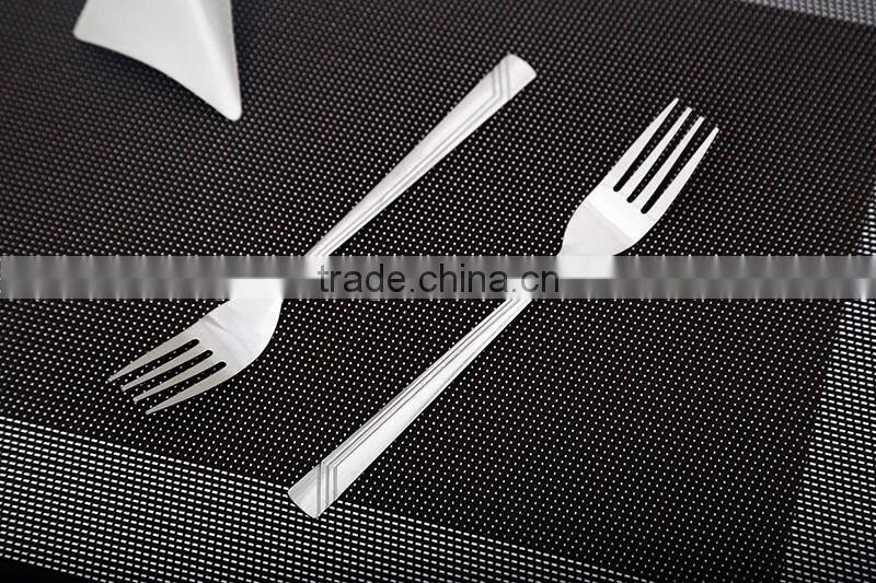 Natural color spoon and fork set with stainless steel tableware set