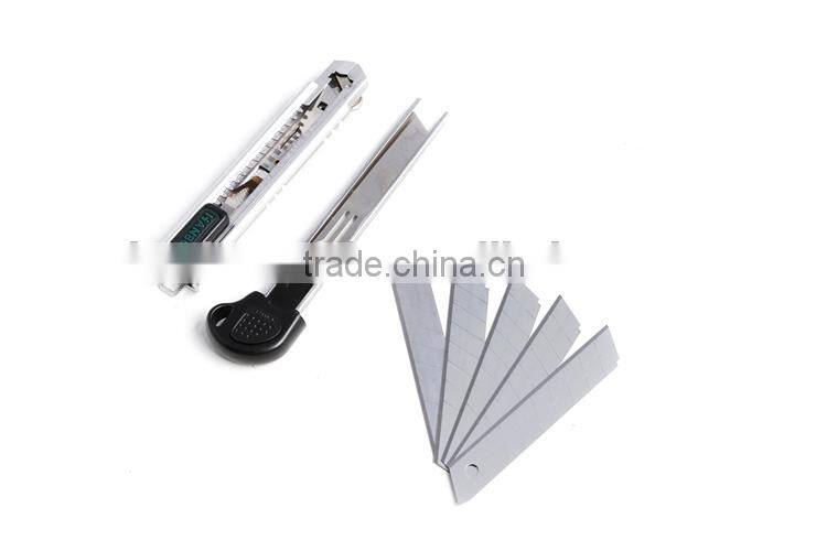 Aluminium 5 blades utility knife of SK5 carton steel material