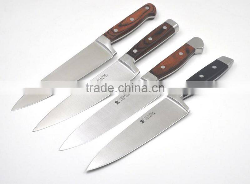 pakka wood handle kitchen chef knife