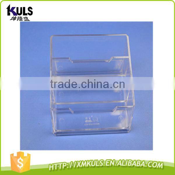 Three layers transparent plastic business card case