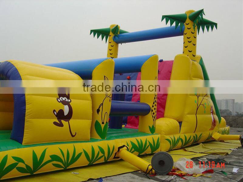 Forest theme inflatable obstacle course for sale