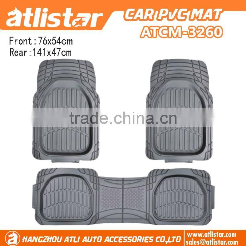 Universal Fit 3pcs Full Set Heavy Duty Rubber Floor Car Mats