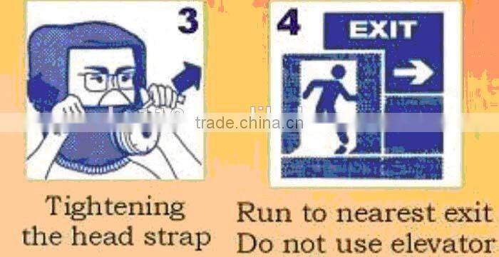 New product CE Approve XHZLC40 high quality portable gas mask for escaping