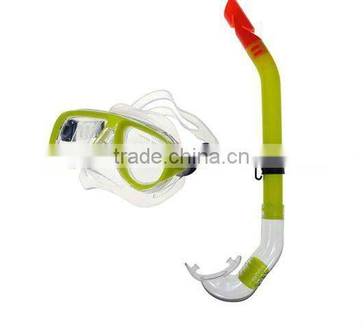 Made in china factory wholesales oem colors diving mask and snorkel