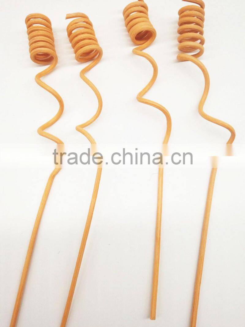 decorative curly reed sticks /rattan sticks with color for reed diffuser