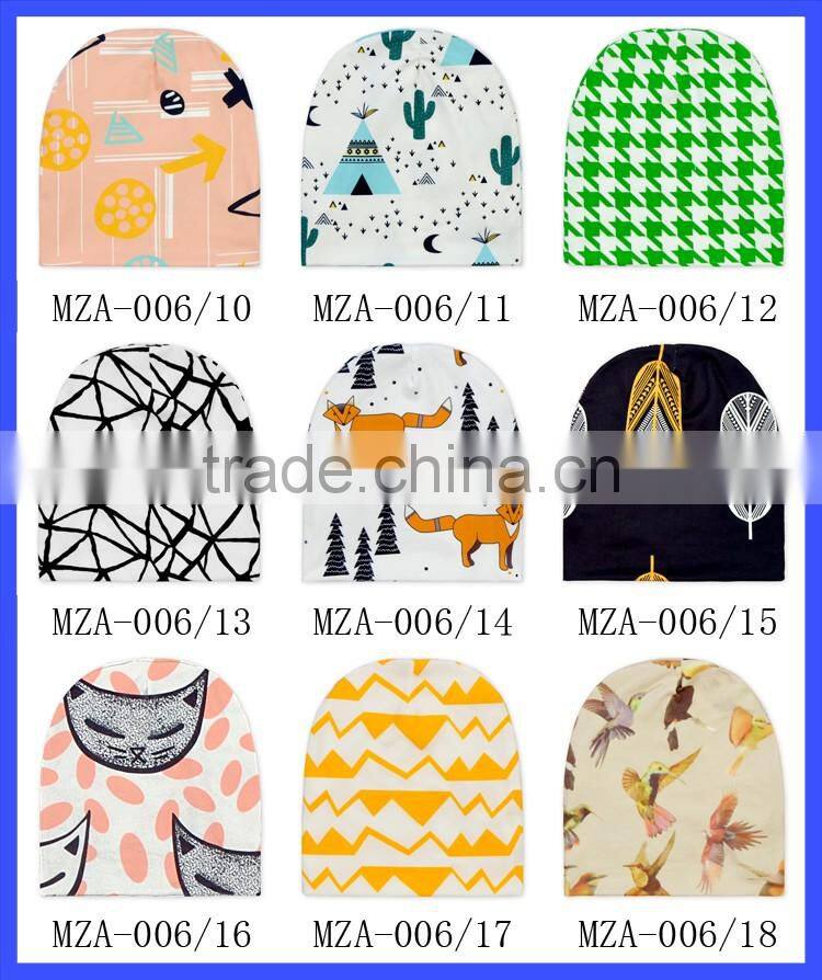 Newborn Baby Caps Prints Soft And Comfortable Partying Baby Hats