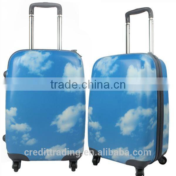 girls decent bright color abs sky travel luggage