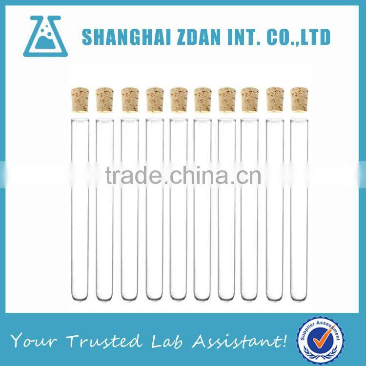 Glass test tube with cork