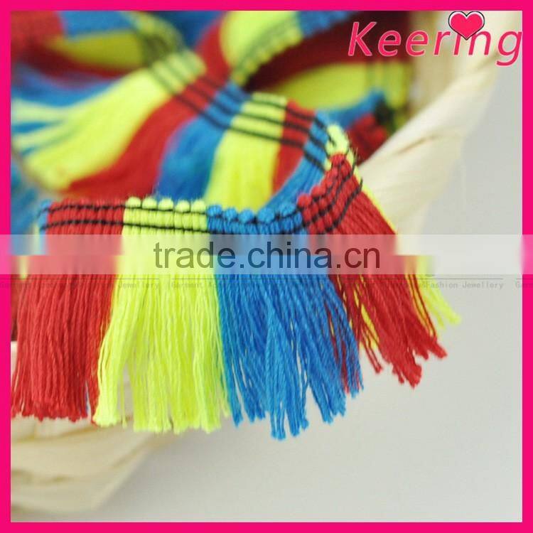 Fashion colorful tassel fringe trimming for curtains home textile WTPB-066