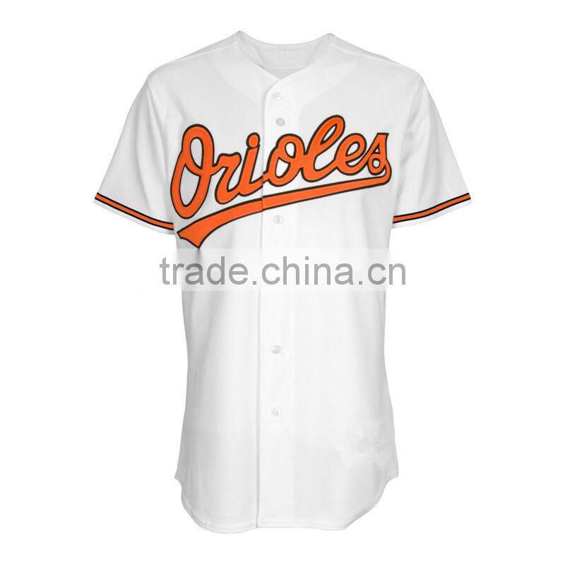 OEM fashionable button front polyester short sleeve sublimation men camo baseball jerseys