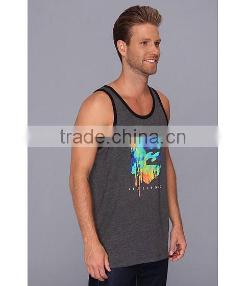 Screen Printing Logo Men Custom Muscle Tank Top Wholesale