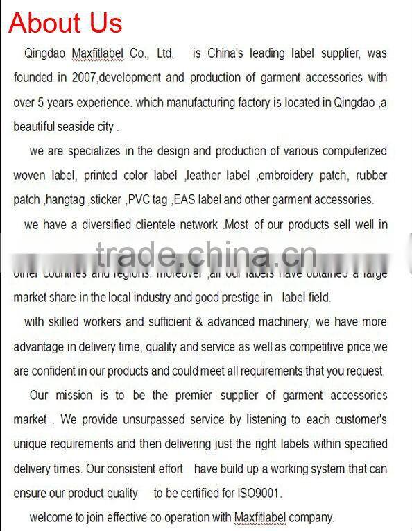 High quality customized iron-on backing embroidery patch