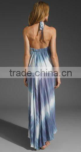 12DR036 2012 Summer New Design Casual 100%Ralon Sexi Printed Maxi Dresses