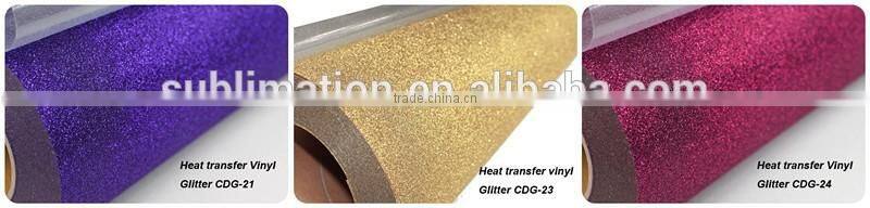 24 color heat transfer vinyl glitter for sale