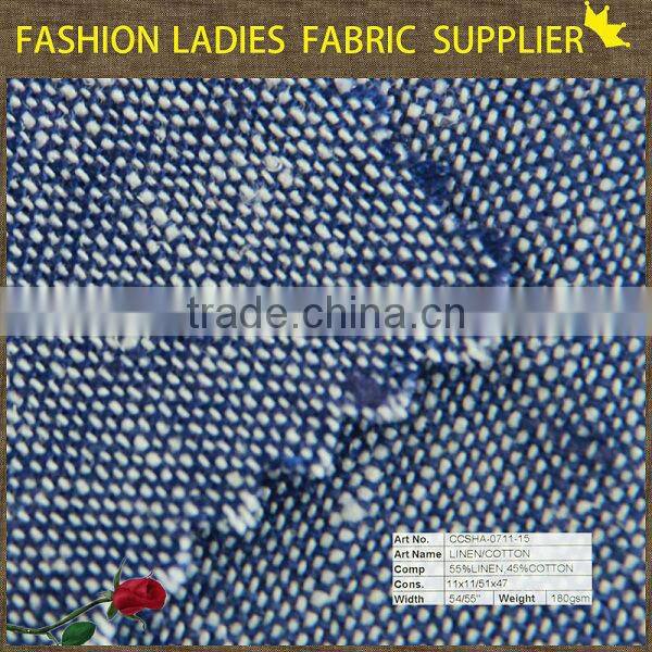 shaoxing cicheng fashion cotton linen fabric for pants