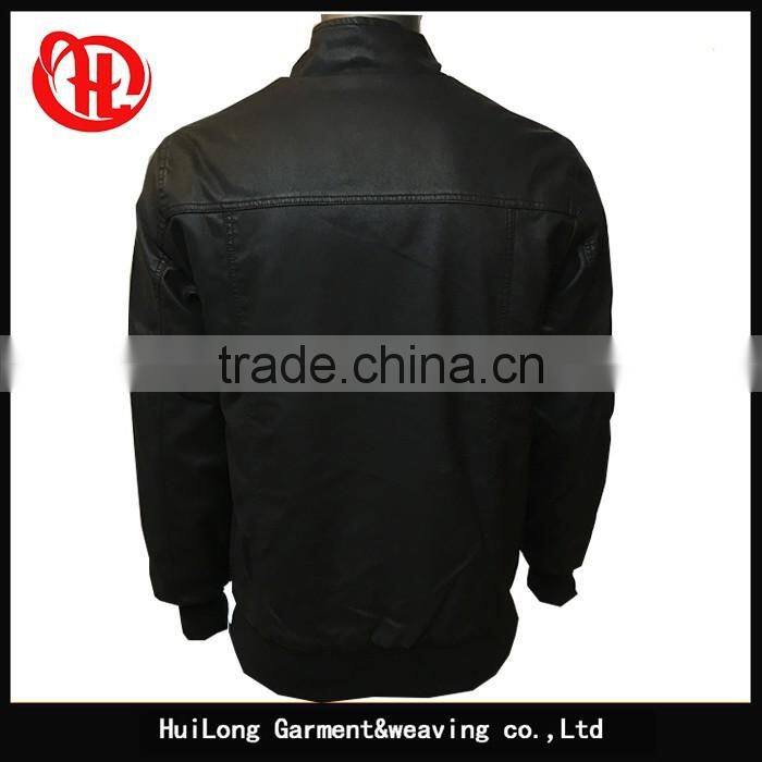 Manufacturer customized motorcycle men pu leather jacket