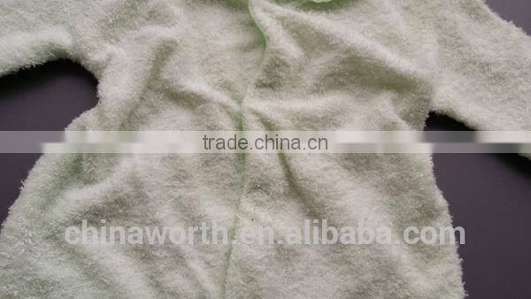 plain design baby towel rompers long sleeve wholesale baby clothing