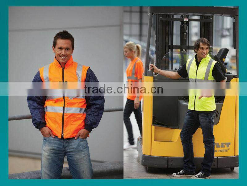 children safety vest fabric,high visibility reversible body wrmer