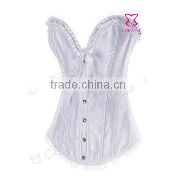 New Arrival White Bridal Corset And Bustiers For Mature Women