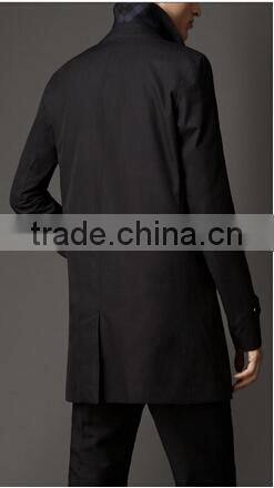 2014 Men Coat double-breasted back vent color black