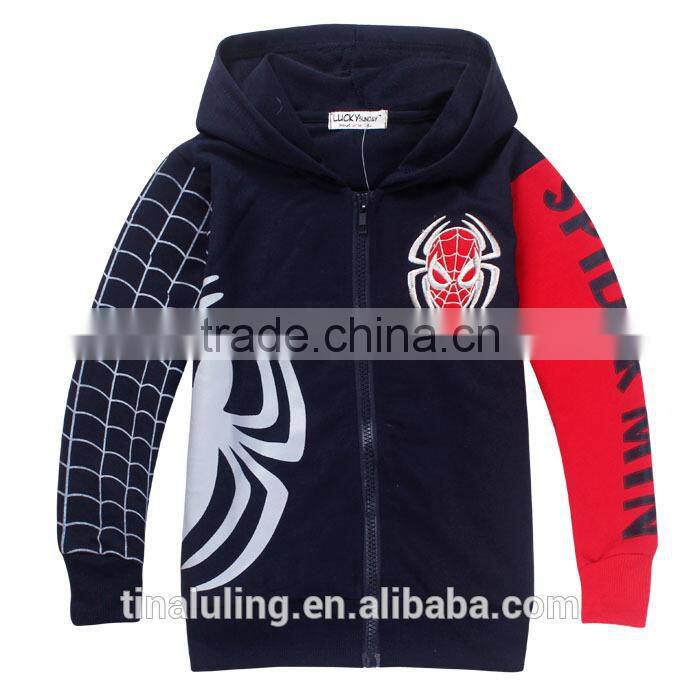 Brand New boys autumn zipper hoodies kids cartoon sweatshirts