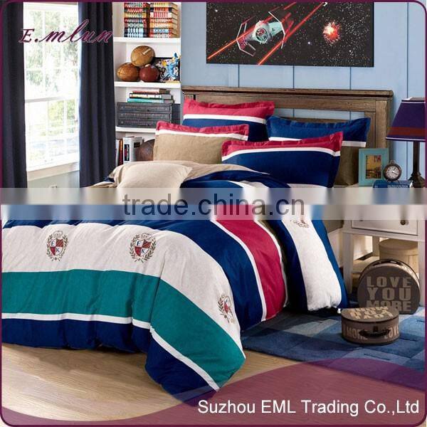 2016 new style design pure cotton bedclothes and half reactive printed twill cotton bedding four sets EML-12-W1003
