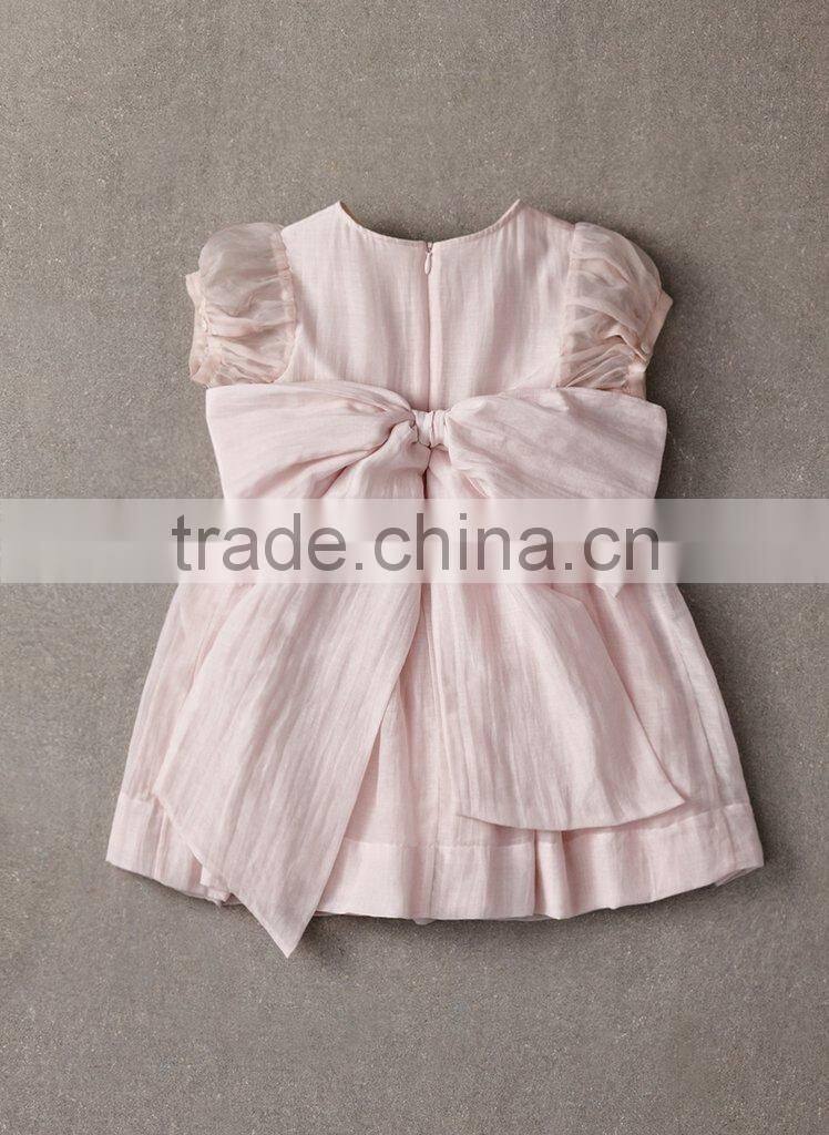 Baby girls party dresses pink tulle flower Girl Dresses short sleeve Princess Dress