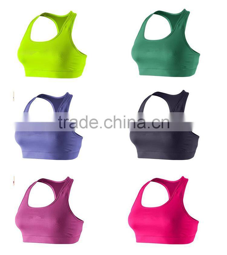 Wholesale Custom Athletic Seamless Workout Gym Fitness Compression Sports Bra for Women
