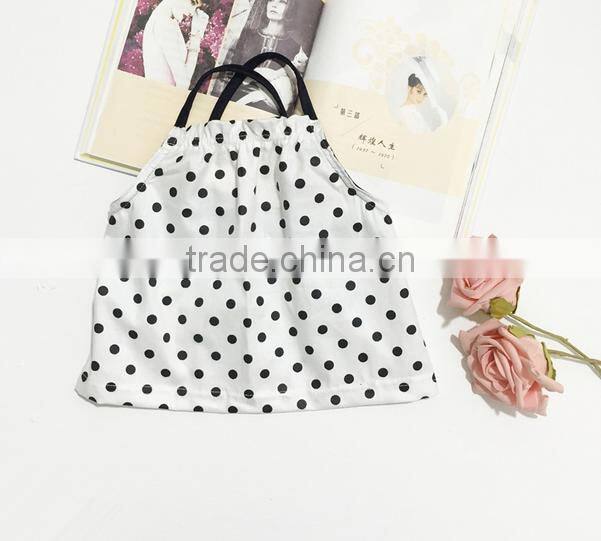 Summer Apparel Polka Dots Singlet And Bloomer Matching Clothes Wholesale