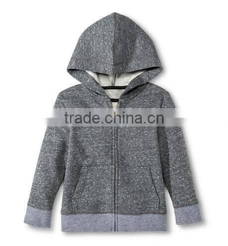 2016 wholesale casual high quality blank french terry dark grey kids sweatshirt hoodie
