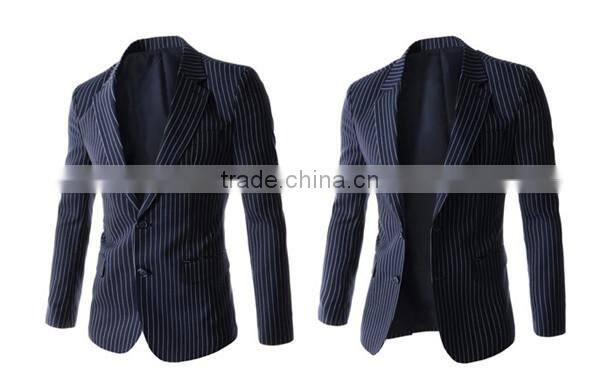 1 pc hot sale good quality 4 size for choice slim fit striped long sleeve V neck slim fit men blazer