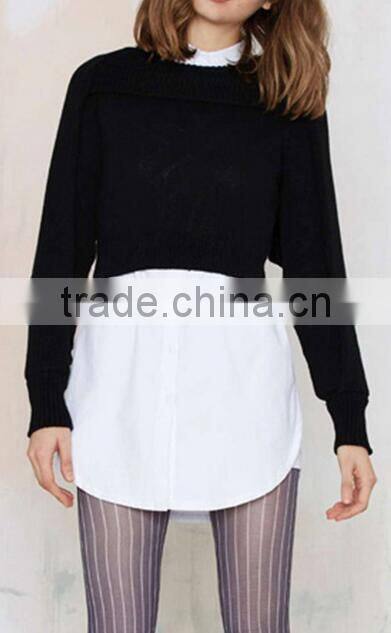 EY0906S Casual Wine O Neck Bat Sleeve Short Pullover Sweater